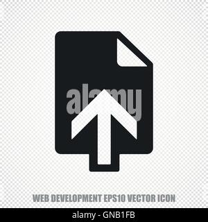 Web design vector Upload icon. Modern flat design. Stock Vector