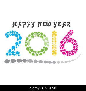 creative happy new year 2016 greeting design Stock Vector