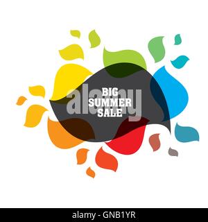 abstract big summer sale banner design Stock Vector