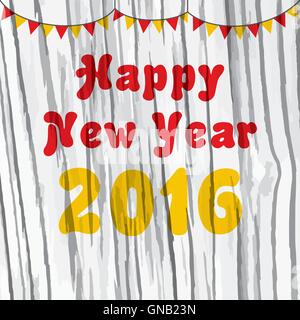 creative new year 2016 greeting design vector Stock Vector