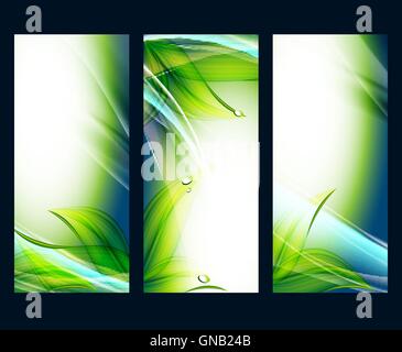 abstract vector backgrounds set Stock Vector
