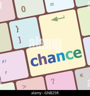 chance button on computer pc keyboard key vector illustration Stock Vector