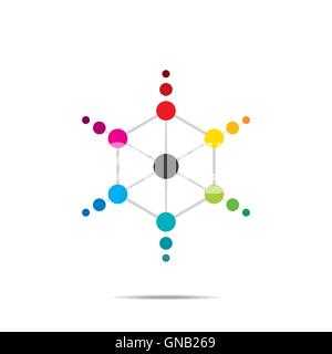 creative hexagonal or isometric icon design concept vector Stock Vector