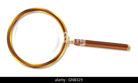 Brass Magnifying Glass Stock Vector