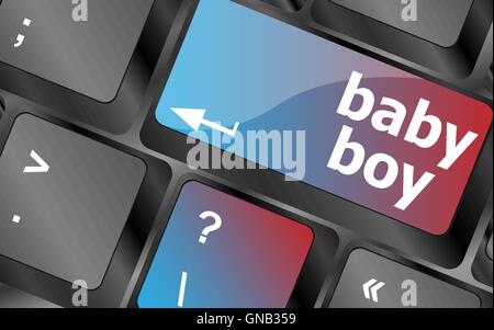 baby boy message on keyboard enter key vector, keyboard keys, keyboard button Stock Vector