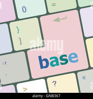 Concepts of E-learning, for computer based learning, with a message on enter key of keyboard vector illustration Stock Vector