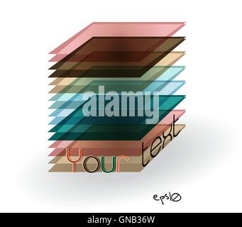 Multicolor abstract logo rectangle. Stock Vector