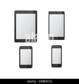 black tablet mock up Stock Vector