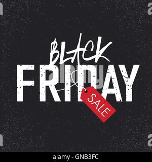 Black Friday sales Advertising Poster with Christmas trees silho Stock Vector