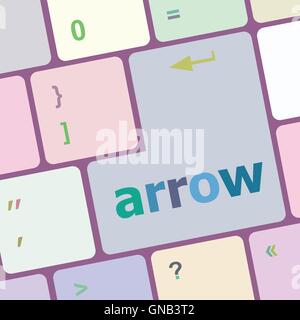 arrow button on computer keyboard key vector illustration Stock Vector