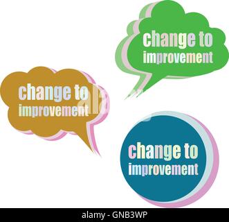 change to improvement. Set of stickers, labels, tags. Business banners, Template for infographics. Icon set. Icon flat. Vector i Stock Vector