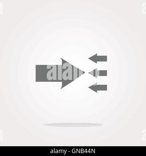 vector arrow icon web button isolated on white. Web Icon Art. Graphic Icon Drawing Stock Vector