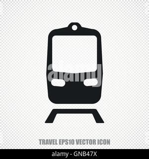 Vacation vector Train icon. Modern flat design. Stock Vector