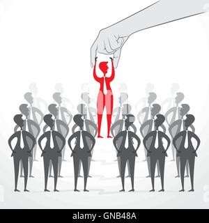 men hired for job concept design vector Stock Vector