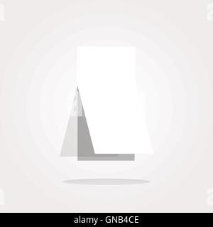 vector Blank sticker with curled corner on web icon (button) Stock Vector