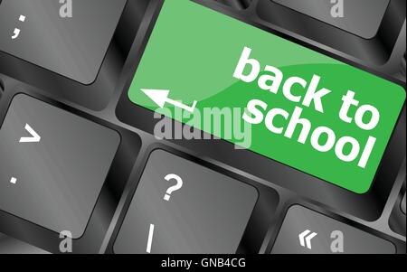 Back to school key on computer keyboard. Keyboard keys icon button vector. Keyboard Icon, Keyboard Icon Vector, Keyboard Icon Ar Stock Vector