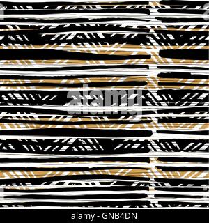 Abstract hand drawn native pattern. Seamless hand-drawn lines ve Stock Vector