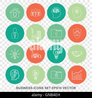 Set of finance Colored icons. EPS 10, vector illustration. Stock Vector