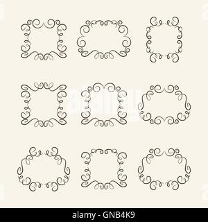 Set frames, vector illustration. Stock Vector