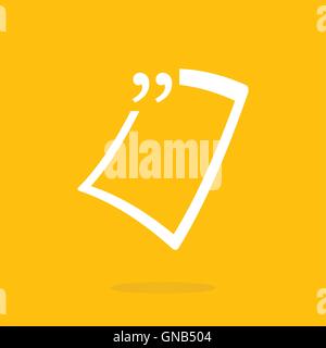 Quote blank template. Review bubble. Print design. Quote form. Review template vector. Vector poster. Empty template. Circle bus Stock Vector