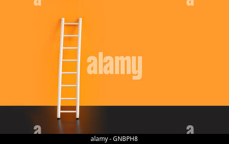 Ladder Near Wall Stock Photo