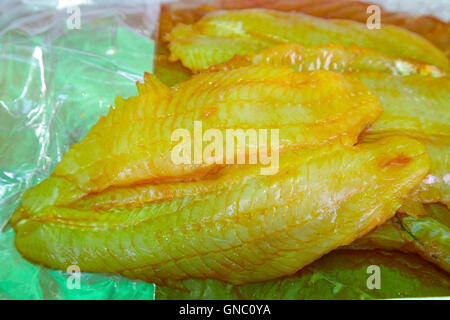 smoked cod  fish fillets Stock Photo