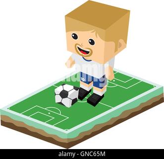 cartoon soccer player Stock Vector
