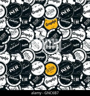 graphic design badge label Stock Vector