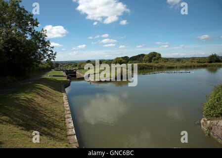 Kennet and Avon Canal at the Caen Hill flight of locks near Devizes Wiltshire UK Stock Photo