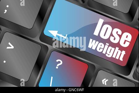 Lose weight on keyboard key button keyboard keys, keyboard button, keyboard icon Stock Vector