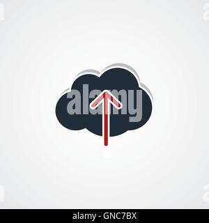 cloud upload sign theme Stock Vector