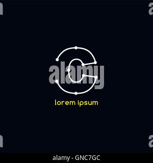 path trace vector outline logotype theme Stock Vector
