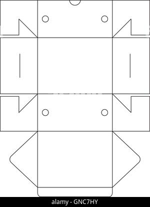 packaging box template Stock Vector
