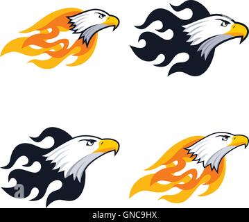 firey eagle Stock Vector