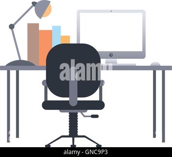work desk Stock Vector