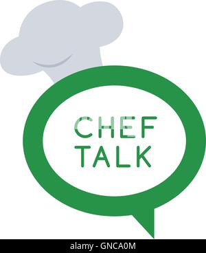 chef talk logotype Stock Vector