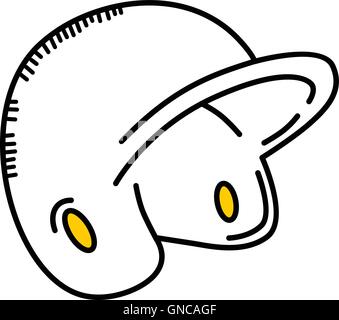 baseball league helmet sport theme Stock Vector