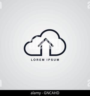 host cloud theme Stock Vector