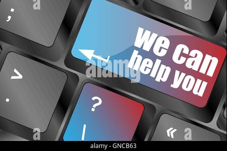 we can help you word on computer keyboard key vector , keyboard keys, keyboard button Stock Vector