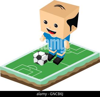 cartoon soccer player Stock Vector