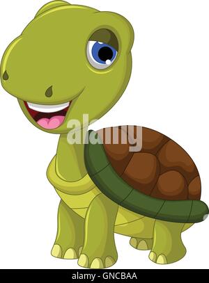 cut cartoon turtle for you design Stock Vector