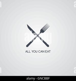fork knife restaurant logotype Stock Vector