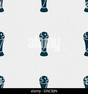 World cup icon sign. Seamless pattern with geometric texture. Vector Stock Vector