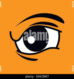 angry eye illustration Stock Vector
