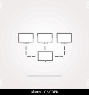 vector laptop or computer net sign web button icon, laptop or computer net icon, laptop or computer net app, laptop or computer Stock Vector