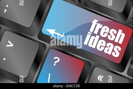 fresh ideas button on computer keyboard key vector . keyboard keys, keyboard button, keyboard icon Stock Vector