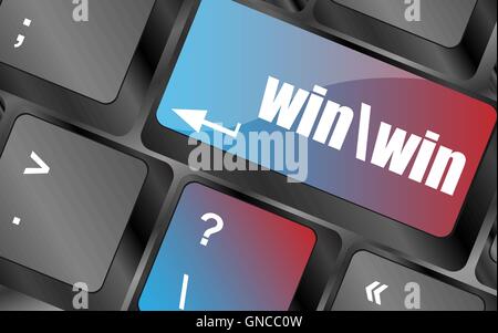 win button on computer keyboard key vector . keyboard keys, keyboard button, keyboard icon Stock Vector