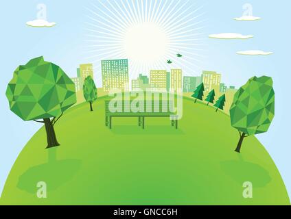 Park in the city Stock Vector