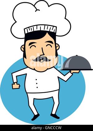funny cartoon chef Stock Vector