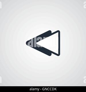 rewind flat icon Stock Vector